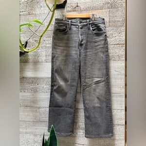MOTHER | "The Rambler" Ankle High Rise Button Grey Wash Women's Jeans - 28x24.5